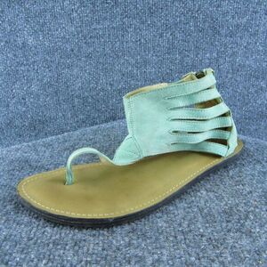 J. Shoes‎ Gladiator Women Thong Sandal Blue Leather Size 7 Medium
